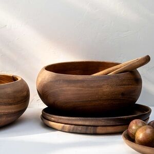 Acacia Wood Salad Serving Bowl ✨